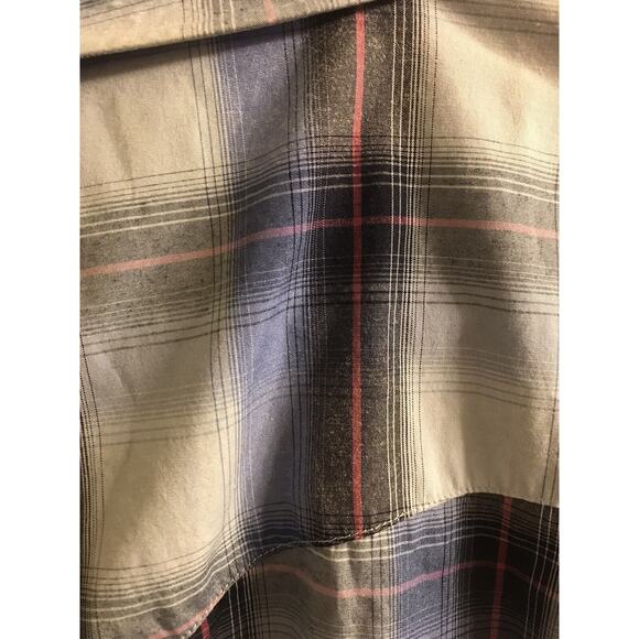 Cody James Button‎ Up Shirt Mens 2XL Gray Pink Blue Pearl Snap Western Cowboy - Picture 6 of 6